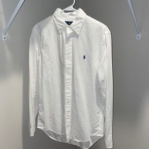 Men’s White Polo Button-down Shirt